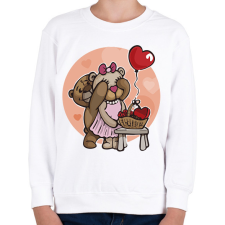 PRINTFASHION Mackó pár - Gyerek pulóver - Fehér gyerek pulóver, kardigán