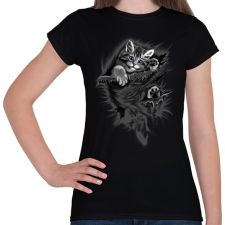 PRINTFASHION macsesz 3D - Női póló - Fekete női póló