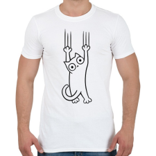 PRINTFASHION Macska a pácban! - Férfi póló - Fehér férfi póló