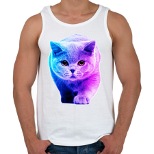 PRINTFASHION Macska art - Férfi atléta - Fehér atléta, trikó