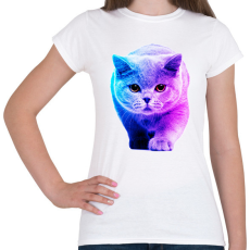 PRINTFASHION Macska art - Női póló - Fehér