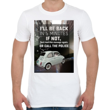 PRINTFASHION Macska az autóban - Férfi póló - Fehér férfi póló