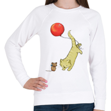 PRINTFASHION Macska és egér - Női pulóver - Fehér