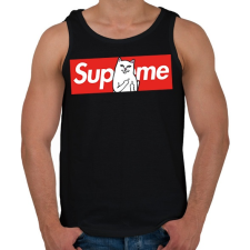 PRINTFASHION Macska fck! - Férfi atléta - Fekete atléta, trikó