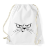 PRINTFASHION Macska fej szigorúan néz - Sportzsák, Tornazsák - Fehér