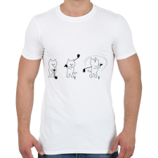 PRINTFASHION Macska golfozik - Férfi póló - Fehér férfi póló