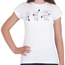 PRINTFASHION Macska golfozik - Női póló - Fehér női póló