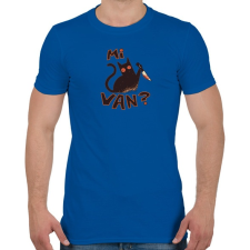 PRINTFASHION Macska - Mi van ?  - Férfi póló - Királykék férfi póló