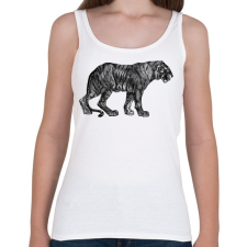 PRINTFASHION Macska - Női atléta - Fehér női trikó