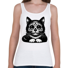PRINTFASHION Macska - Női atléta - Fehér női trikó