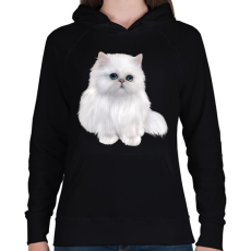 PRINTFASHION Macska  - Női kapucnis pulóver - Fekete