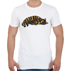 PRINTFASHION Macska pihen - Férfi póló - Fehér