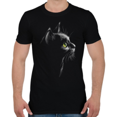 PRINTFASHION Macska portré - Férfi póló - Fekete