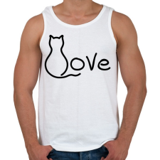 PRINTFASHION Macska szerelem - Férfi atléta - Fehér atléta, trikó