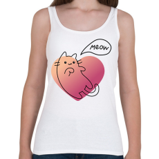 PRINTFASHION Macska szivecskével - Női atléta - Fehér