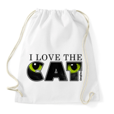 PRINTFASHION Macska zöld szemekkel világos színű termékekre - Sportzsák, Tornazsák - Fehér tornazsák