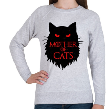 PRINTFASHION Macskák anyja - Női pulóver - Sport szürke női pulóver, kardigán
