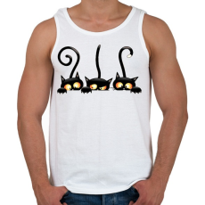 PRINTFASHION Macskák - Férfi atléta - Fehér