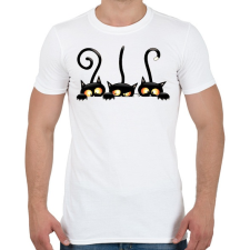 PRINTFASHION Macskák - Férfi póló - Fehér férfi póló