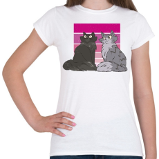 PRINTFASHION Macskák - Női póló - Fehér