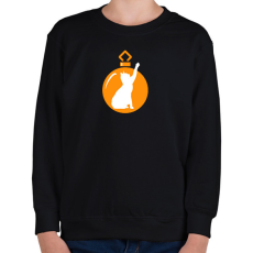 PRINTFASHION Macskás Fadísz - Gyerek pulóver - Fekete