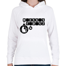 PRINTFASHION Macskás Fadísz logo - Női kapucnis pulóver - Fehér női pulóver, kardigán