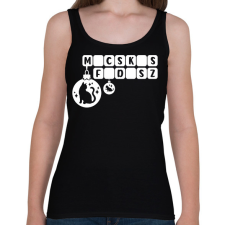 PRINTFASHION Macskás fadísz - Női atléta - Fekete női trikó