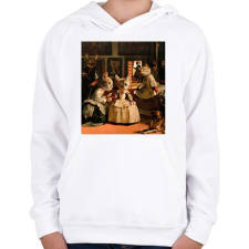 PRINTFASHION Macskás festmény - Gyerek kapucnis pulóver - Fehér gyerek pulóver, kardigán