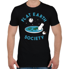 PRINTFASHION Macskás lapos-föld - Férfi póló - Fekete férfi póló