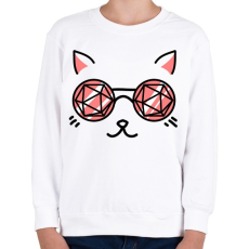 PRINTFASHION Macskaszem - Gyerek pulóver - Fehér