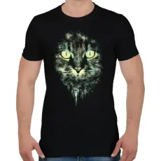 PRINTFASHION Macskaszemek - Férfi póló - Fekete