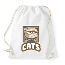 PRINTFASHION Mad Cats - Sportzsák, Tornazsák - Fehér tornazsák