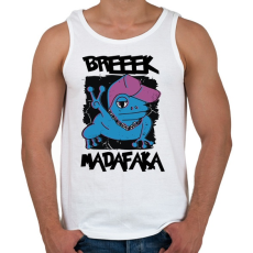 PRINTFASHION Madafaka - béka breeek - Férfi atléta - Fehér