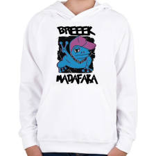 PRINTFASHION Madafaka - béka breeek - Gyerek kapucnis pulóver - Fehér gyerek pulóver, kardigán