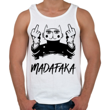 PRINTFASHION Madafaka - macska világos alaphoz - Férfi atléta - Fehér atléta, trikó