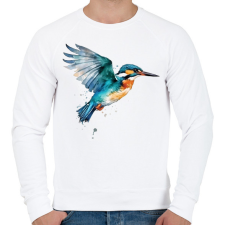 PRINTFASHION madár - Férfi pulóver - Fehér férfi pulóver, kardigán