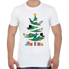 PRINTFASHION Madaras karácsonyfa - Férfi póló - Fehér férfi póló