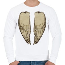 PRINTFASHION Madárszárny (zárt) - Férfi pulóver - Fehér