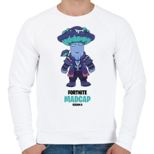 PRINTFASHION Madcap - Fortnite Season 8 - Férfi pulóver - Fehér férfi pulóver, kardigán