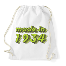 PRINTFASHION made-in-1934-green-grey - Sportzsák, Tornazsák - Fehér tornazsák