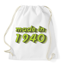 PRINTFASHION made-in-1940-green-grey - Sportzsák, Tornazsák - Fehér tornazsák