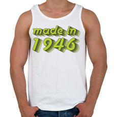PRINTFASHION made-in-1946-green-grey - Férfi atléta - Fehér