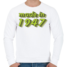 PRINTFASHION made-in-1947-green-grey - Férfi pulóver - Fehér
