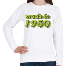 PRINTFASHION made-in-1950-green-grey - Női pulóver - Fehér