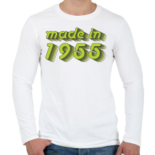 PRINTFASHION made-in-1955-green-grey - Férfi hosszú ujjú póló - Fehér férfi póló