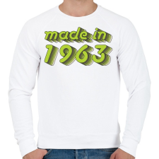 PRINTFASHION made-in-1963-green-grey - Férfi pulóver - Fehér férfi pulóver, kardigán