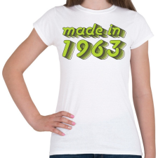 PRINTFASHION made-in-1963-green-grey - Női póló - Fehér női póló