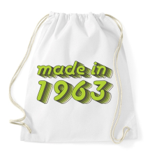 PRINTFASHION made-in-1963-green-grey - Sportzsák, Tornazsák - Fehér tornazsák