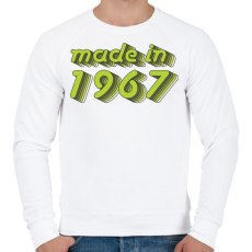 PRINTFASHION made-in-1967-green-grey - Férfi pulóver - Fehér