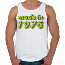 PRINTFASHION made-in-1975-green-grey - Férfi atléta - Fehér atléta, trikó